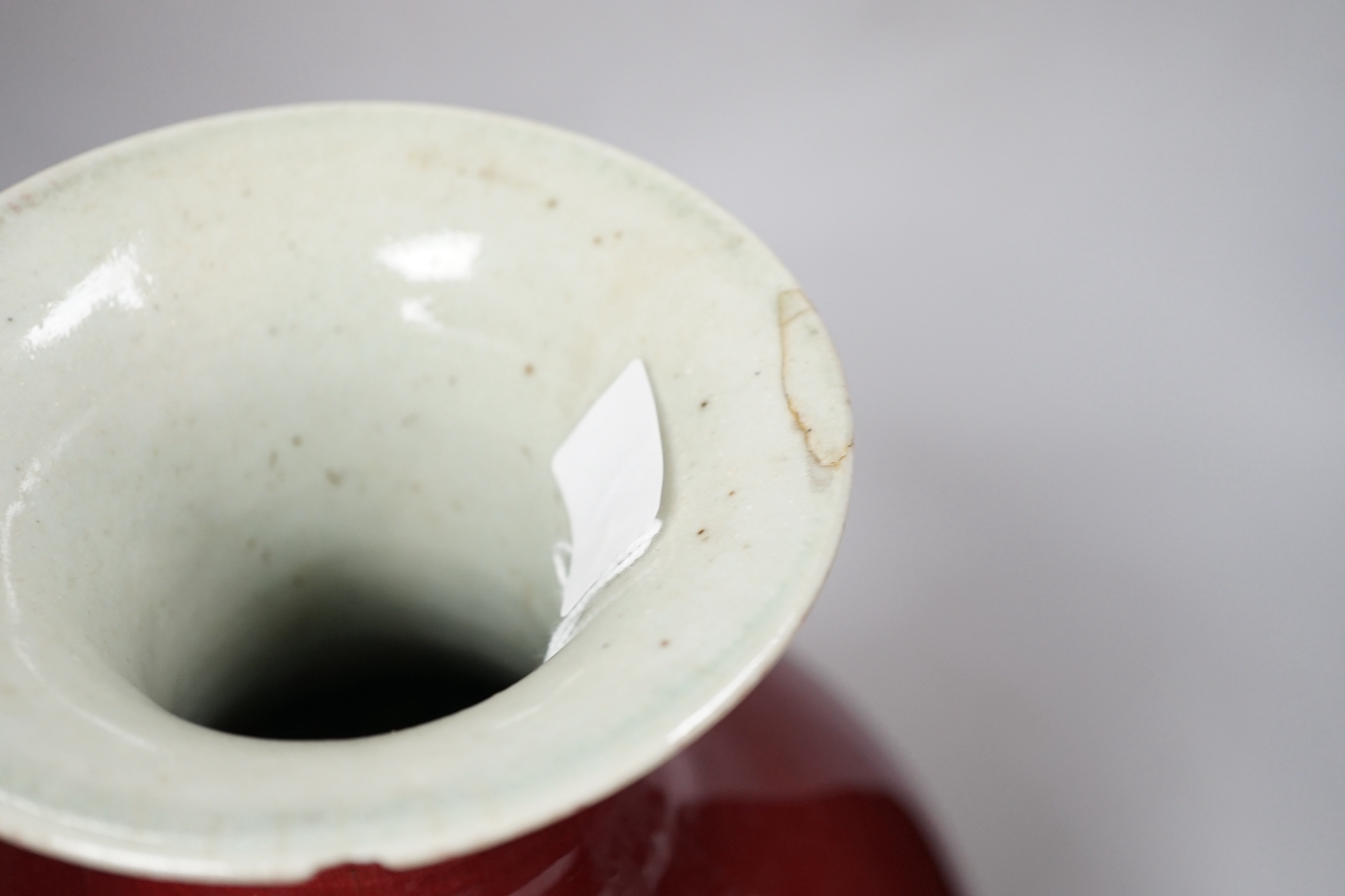 A 19th century Chinese sang de boeuf vase, 32cm high